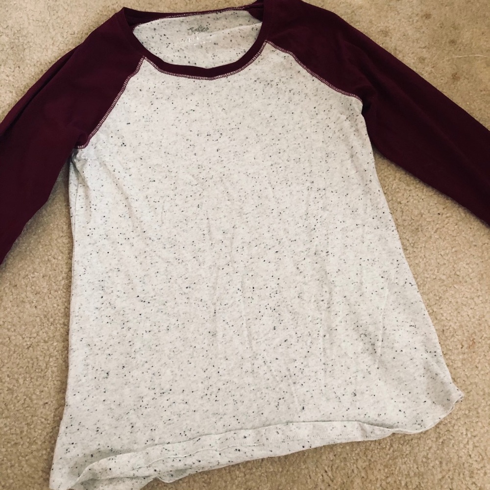 Gray and red shirt